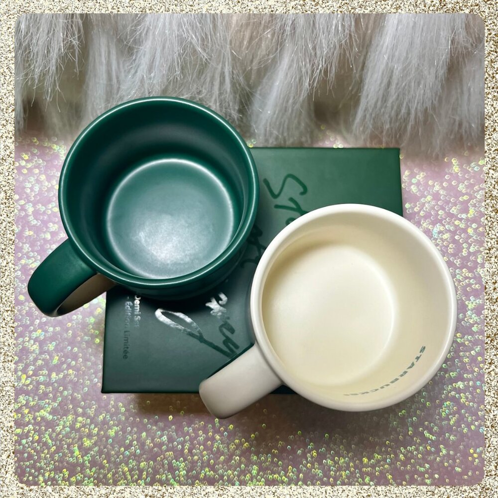 ☕️☕️ NWT/NIB 2025 Starbucks Demitasse 3oz Ceramic Mug Set for 2 Box Set - Picture 4 of 9